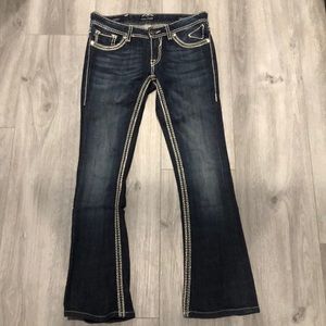 VIGOSS Blue Jeans with White Stitching